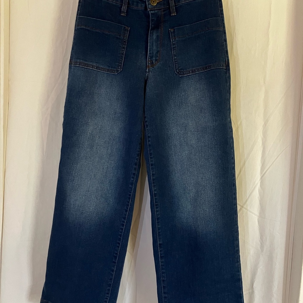 Energie Blue Denim Jeans with Brown Stitching